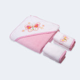 OLLY AND LILY BABY HOODED TOWEL SET- Butterfly