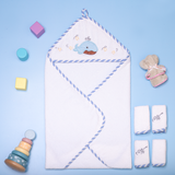 OLLY AND LILY BABY HOODED TOWEL SET - Shark