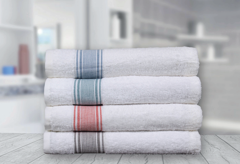 Brooklyn white micro cotton bath towel