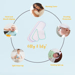 "Lightweight and absorbent baby burp cloth designed for comfort and convenience."