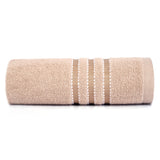 Folded Prime Club Rivera Bath Towel showcasing luxury cotton fabric for superior absorbency and comfort.