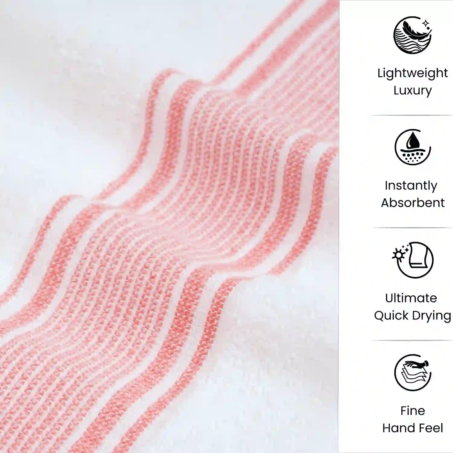 Quick-dry cotton towel in white