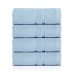 "Quick-drying cotton face towel, perfect for bathroom and travel needs."