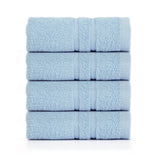 "Quick-drying cotton face towel, perfect for bathroom and travel needs."