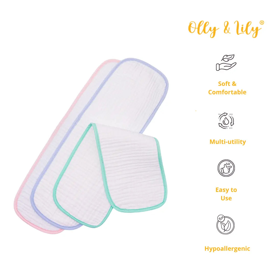 "Soft burp cloth for babies, made from premium natural cotton for delicate skin."