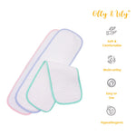 "Soft burp cloth for babies, made from premium natural cotton for delicate skin."