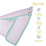 "Soft dribbler bib for babies, crafted from natural cotton to keep your baby clean and dry."