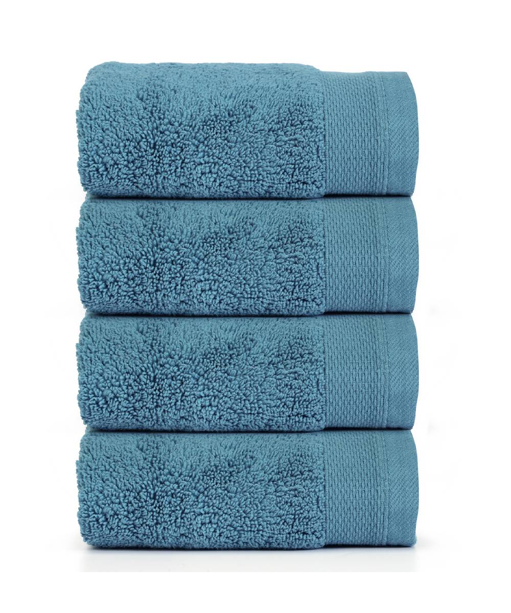 "White soft hand towel designed for luxury and practicality in your bathroom."